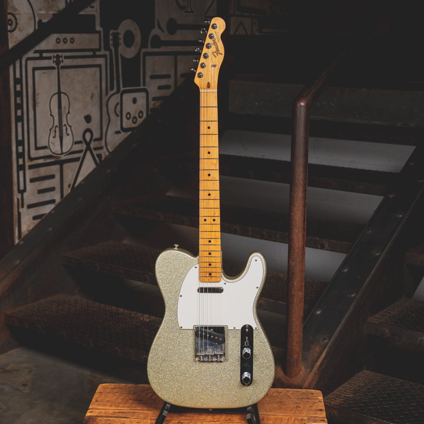 1994 Fender Custom Shop Telecaster Electric Guitar, Silver Sparkle w/OHSC - Used
